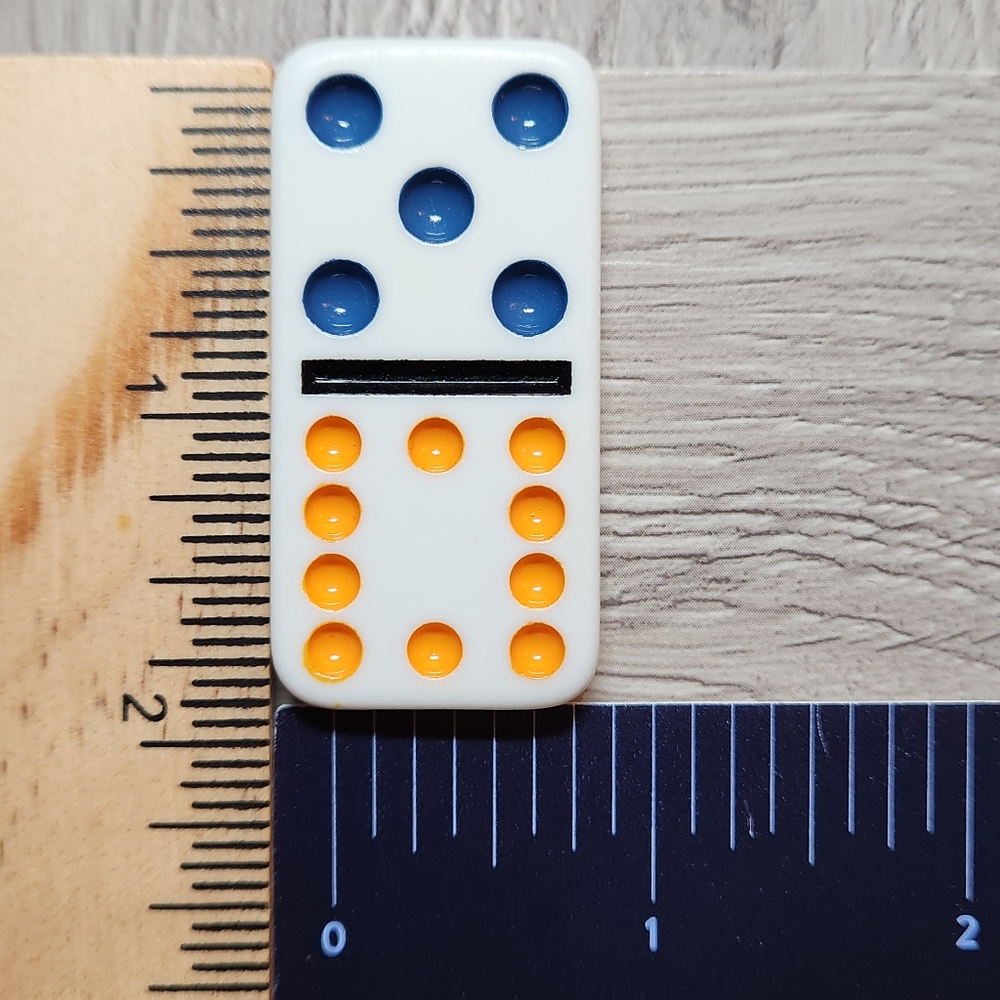 5:10 Replacement Dominoes Large Dot Shiny Color 2 X 1 X 1/4th